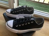 Svarta Läder Converse 