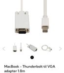 MacBook - Thunderbolt til VGA adapter 1.8m