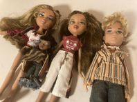 Bratz dockor. Set av 4 stycken. En pojke & tre flickor