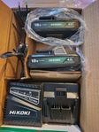 2 Hikoki 18V 4.0Ah Batteries with Charger