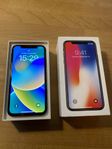 Apple iPhone X - 256GB - Top - Ny original batteri 100%- Box