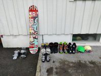 diverse skid/snowboardutrustning