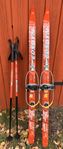 Barnskidor Edsbyn 110 cm, samt Snow Kick (x2)