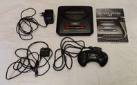 "SEGA Mega Drive 2" konsol + handkontroll + manual