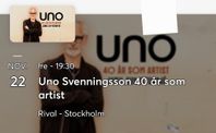 Uno Svenningson 40 år som artist Rival