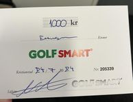 Presentkort värde 1000kr Golf Smart Kristianstad