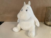 Mumin/ Moomin. Gosedjur, 35 cm, vit plysch, mumintroll,