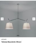 Taklampa Artemid Tolomeo Basculante 2 Bracci 42