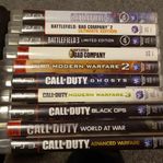 Ps3 Call of duty och battlefield spel