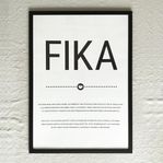 FIKA Tavla, svart/vit, 50x70cm