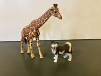 Schleich Djur - Giraff & Hund. Figurer, barn, leksaker