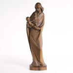 Träskulptur, Madonna med barn, höjd 83 cm