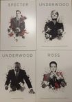 4st Displate Tavlor i Metall (Suits & House of Cards)