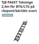 Takstege 2.40m svart