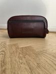 Barbour Leather Washbag Brown