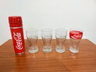 Coca Cola samling glas och thermos