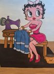 Betty Boop akrylmålning