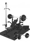 Komplett Multigym 100kg-viktpaket, lats, gymgolv