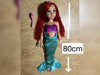 (Nypris 1.095:-) 80cm lång Disney prinsessa Ariel 