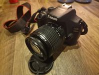 Canon EOS 1200d inkl objektiv, väska o minneskort