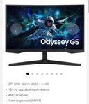 Samsung Odyssey G5 C27G56 27" QHD-gamingskärm