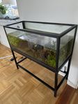 Akvarium 152L svart aluminium inkl ställning och tillbehör