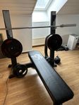 Bänkpress PRO träningsbänk 350kg med Skivstängsset