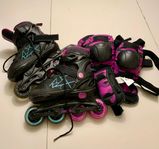 Rullskridskor, Inlines, Rollerblades stl 31-34 inkl skydd