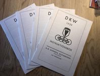 DKW 1939 Instruktionsbok