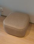 Hübsch Cube Pouffe beige