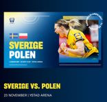 Landslagsmatchen Sverige-Polen. 2 biljetter, handboll.