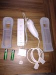 wii original kontroll+nunchuck+motion plus+ sil. skydd + bat