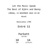 2 biljetter - let the music speak - Stockholm 23/11