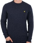 Superfin kabelstickad tröja Lyle & Scott i storlek L