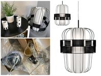 NY Taklampa/Pendel i svart/vit RETRO-design