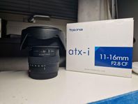 TOKINA atx-i 11-16mm F 2,8 cf till Canon