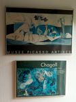 Inramad Chagall och Picasso plansch