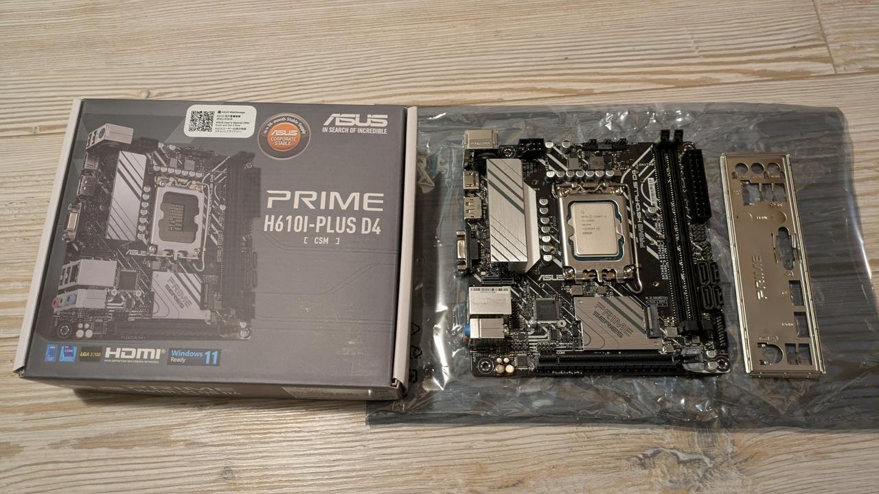 Asus H610I-plus D4 med i5 12500T