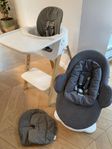 Stokke Steps stol med babyset och babysitter