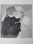 Helene Schjerfbeck - "Systrarna", original 1945 rotogravyr