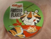 Vintage Kellogg's Frosted Flakes Tallrik-Texten: G-R-R-REAT!