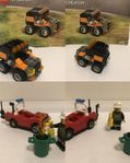 2 legobyggen, off road truck och brandbil