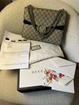 Gucci Dionysus leather handbag medium beige/black