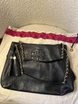 Tory burch leather tote black