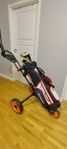 Golfset med golfbag och vagn