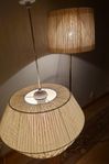 Retro 60/70-tal golvlampa taklampa i garn mässing glas 