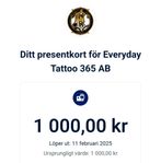 Presentkort Tatuering - Skindiver Tattoo Studio