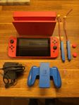 Nintendo Switch Mario Red & Blue edition + 128 GB minneskort