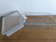 Stor Matlåda Lock Glas Food Container Box Ugnsform Oven 3 L