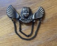 Vacker brosch farao Egypten 